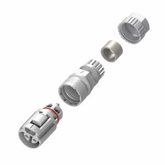 AC IP68 2 Pin Screw Clamp Waterproof Female Connector for Streetlight System