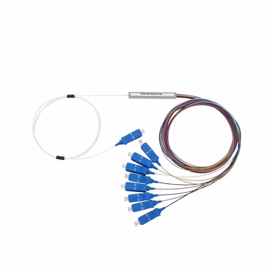 Certified Factory FTTH Steel Tube Type Optical Fiber PLC Splitter 1*4 W/O Connector 1.5m with Excellent Uniformity & Reliability