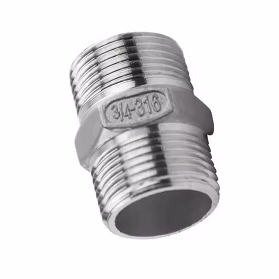 Ss 304 316 Pipe Fitting Threaded Pipe Fitting Connectors Stainless Steel Double Ferrule Male Connector