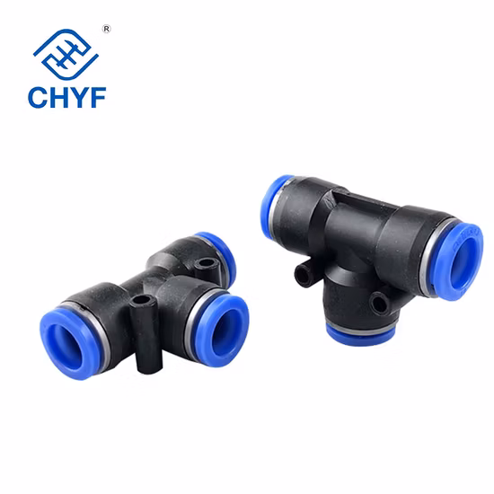 Pneumatic Component Quick Connector T-Type Three-Way Connector TPE PE4/PE6/PE8/PE10/PE12/PE16